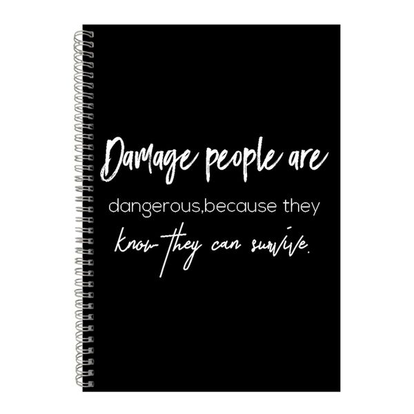 Dangerous A4 Notebook Spiral Lined Motivational Sayings Graphic Notepad 155