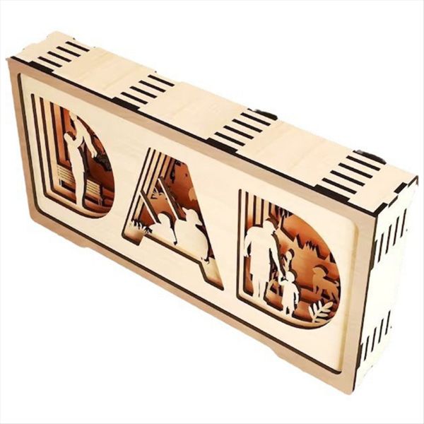 Multi-Layer Stand-Up Shape for Dad &amp; Son Ornaments Festival Gift