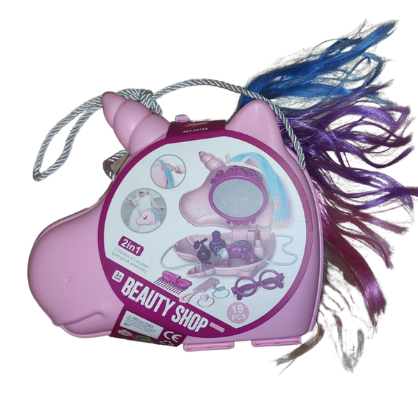 The Beauty Shop in a Unicorn Handbag - 19-Piece
