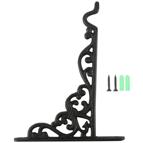Cast Iron Hook Flower Pots Basket Hanger Bracket With Expansion Screw