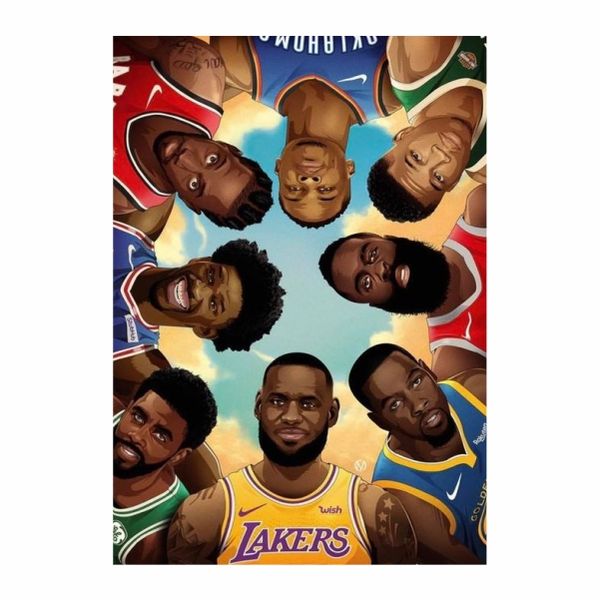 NBA Players Cartoon Poster - A1