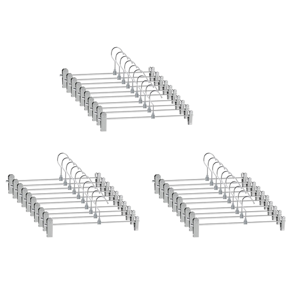 Pant Hangers Skirt Hangers With Clips Space Saving For Pants 10 Pack