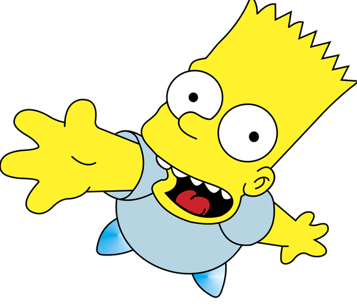 Bart Simpson Car Window Decorative Sticker 3D Peeking Character Stickers