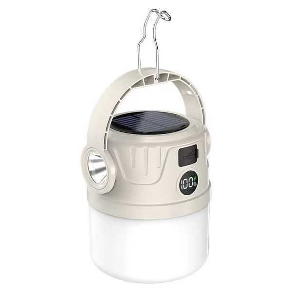 Portable Solar Camping Lantern Beige