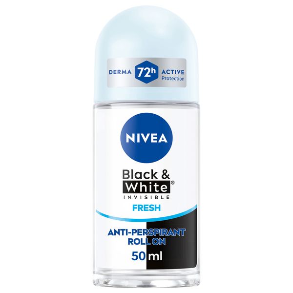 NIVEA Black &amp; White Invisible Fresh Deodorant Roll-on, 50ml