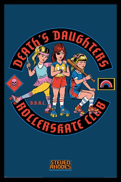 Steven Rhodes (Rollerskate Club) Poster with Black Frame