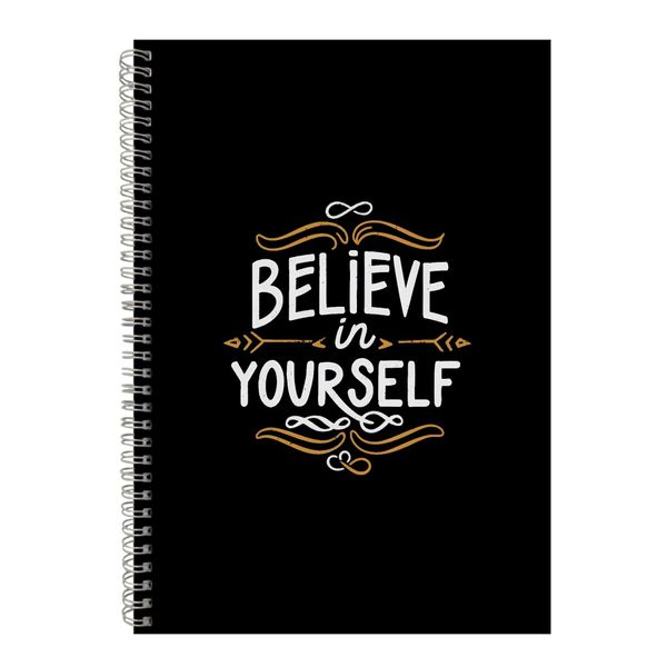 Yourself A4 Notebook Spiral Lined Motivational Words Graphic Notepad 113