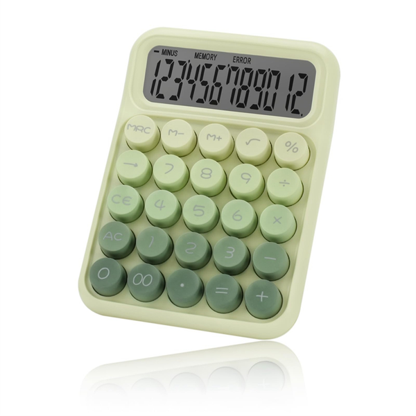 Desktop Mechanical Calculator, Cute Big Buttons Calculators,Green