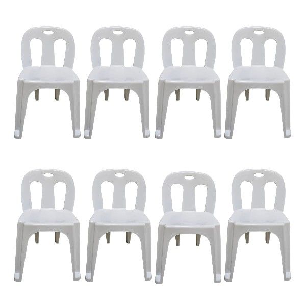 Durable Catering Chair Combo Set of 8 - White