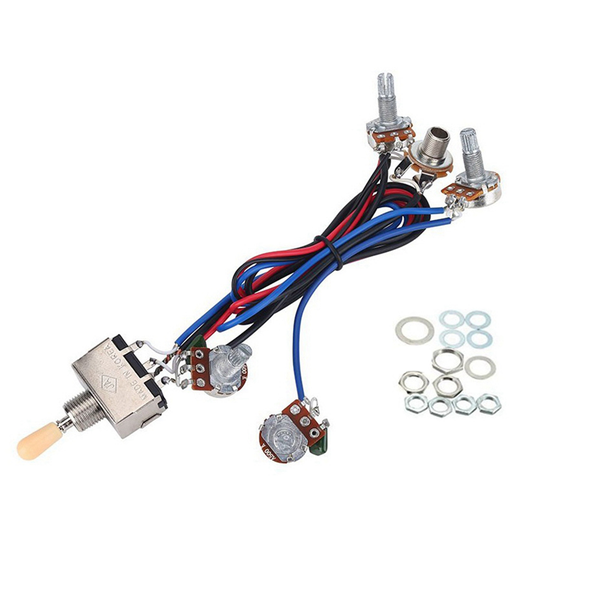 Lp Electric Guitar Pickups Wiring Harness Kit 2T2V 500K Pots 3 Way Switch W