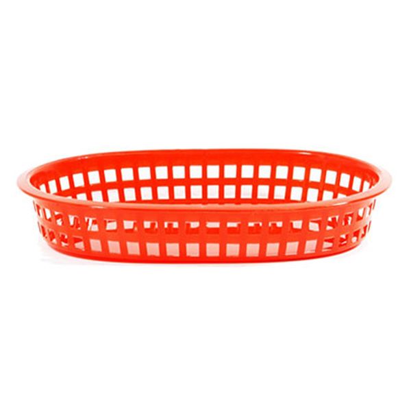 Regent Catering Plastic Serving Basket Oval Red - 270X175X30mm