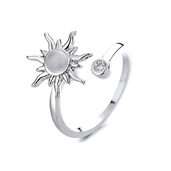 Rotatable Adjustable Rings for Women Men Relax Ring B 2 Pcs