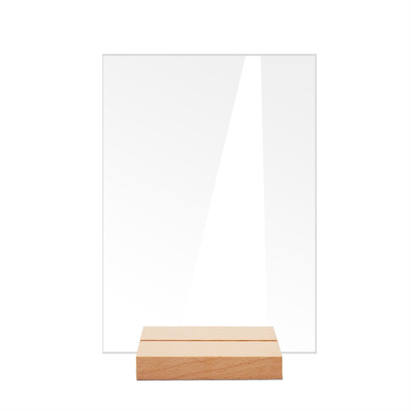 12PCS DIY Blank Acrylic Table Sign Clear Sign with Stand D