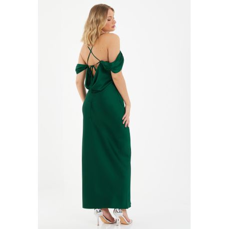 Quiz cold shoulder maxi dress best sale