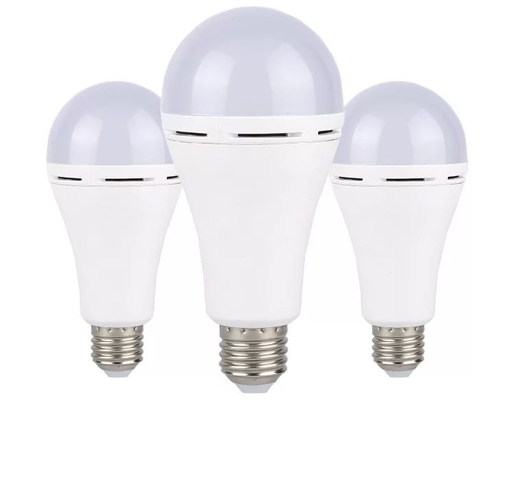 15W Loadshedding Rechargeable LED Light Bulb E27 Cool White 3PACK