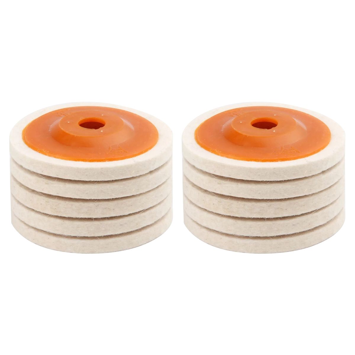 10 Piece 4 Inch Wool Felt Polishing Wheel Disc for 5/8″ Arbor Angle Grinder