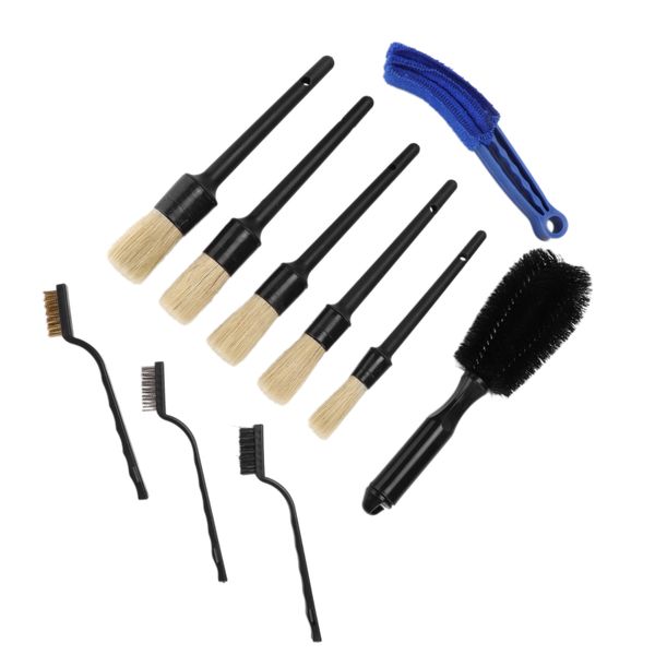 Car Cleaning Detailing Brush Set 10Pieces