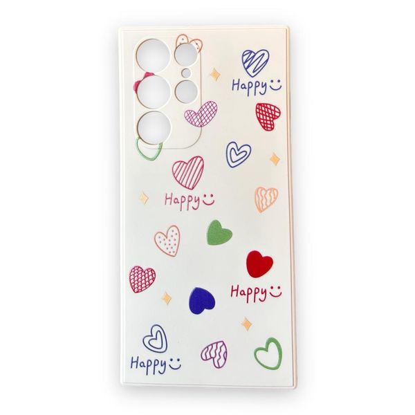 AMA Happy and Heart Print Silicon Protective Case For Samsung A52 / A52s 5G