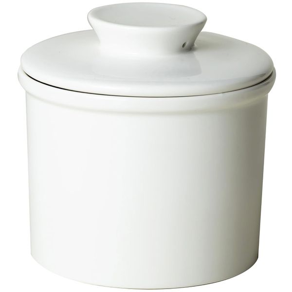 Cart In Mart Ceramic Butter Crock with Lid - Porcelain Butter Keeper for Countertop Storage