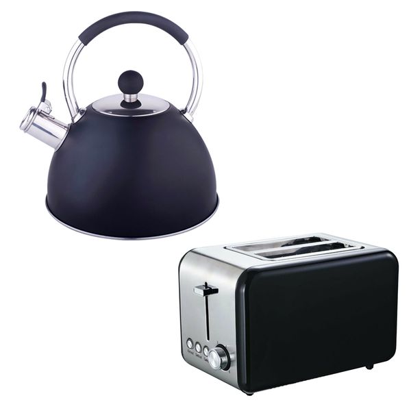 Dream Home Stainless Steel Kettle &amp; Toaster Combo