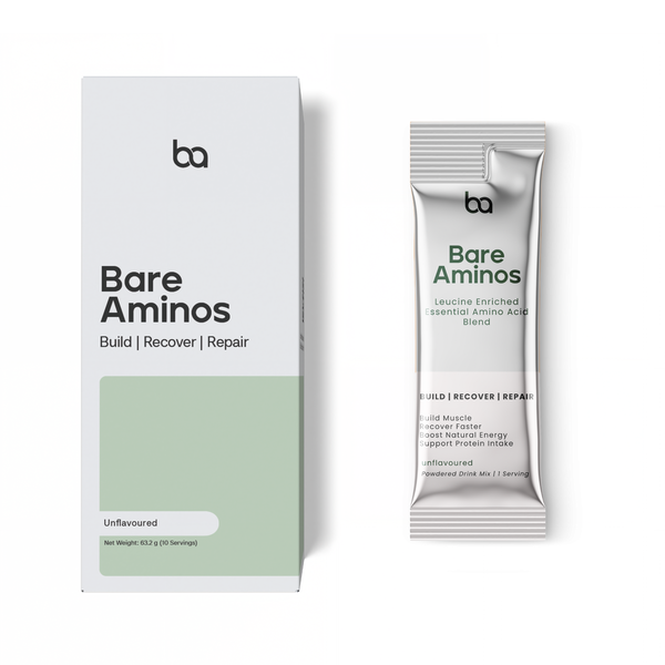 Bare Aminos: Essential Amino Acid Formula | Unflavoured| 20 x Sachets