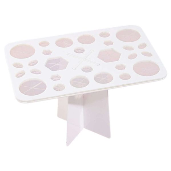 Drying Rack Stand For Makeup Brushes - White