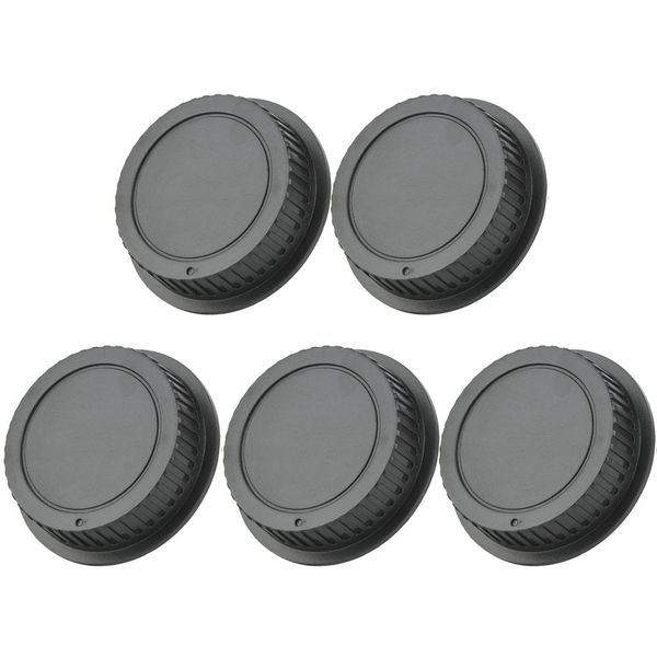 5 Pieces Canon rear lens caps, black plastic