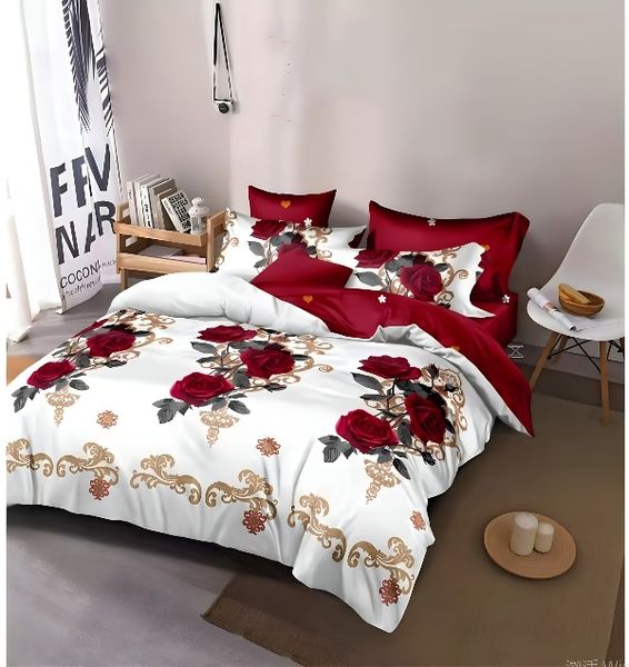 Soft Touch Duvet Cover Set Six Piece White/Red | Buy Online in South ...