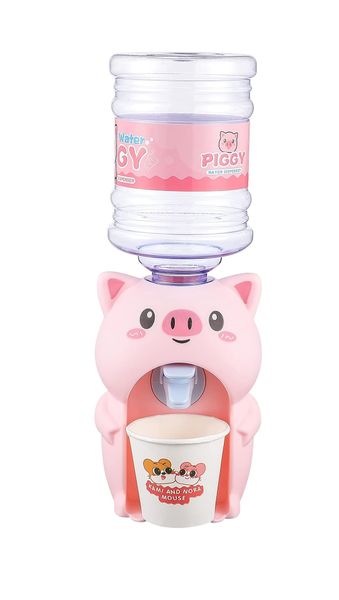 Kids Simulated Miniature Mini Piggy Water Dispenser Training Toy 2 Cups