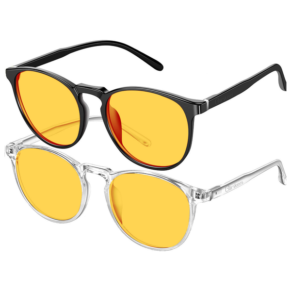 Blinkers Serenity Amber Tinted Blue Light Blocking Glasses (2 Pack)