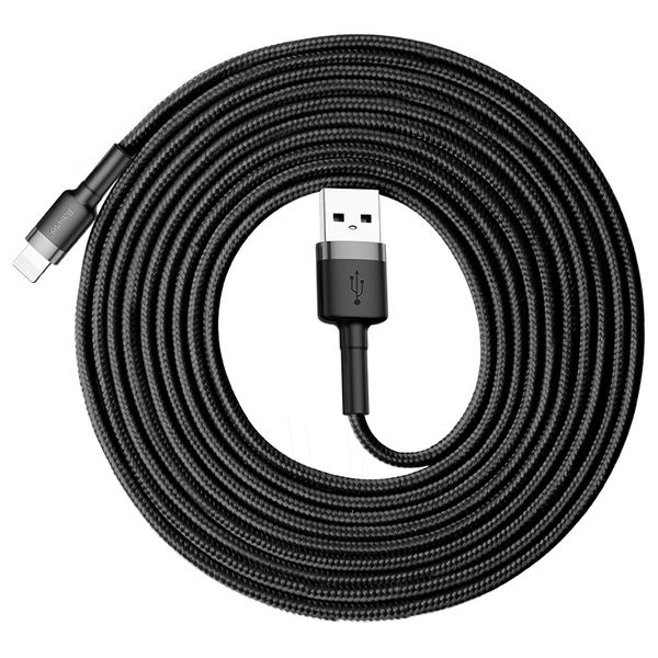 Baseus Cafule Cable USB For iP 2A 3M - Grey / Black