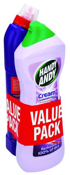 Domestos Multipurpose &amp; Handy Andy Household Cleaning Value Pack - 2x750ml