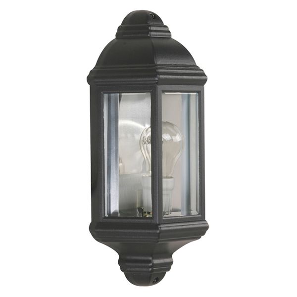 Zebbies Lighting - Dakar - Black Alu Outdoor Wall Light with Clear Glass