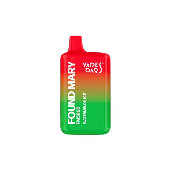 Vapesbars Watermelon Ice 5800 puffs - 50mg - Found Mary - Disposable