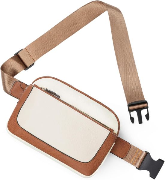 Womens Vegan Leather Bum Bag Adjustable Waist Pack