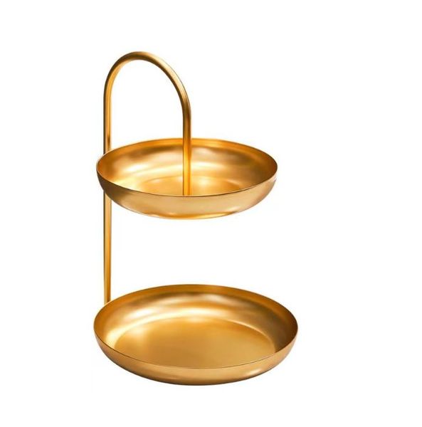 Double-layer Snack Appetizer Serving Tray Cake Dessert Tray Deco Tray