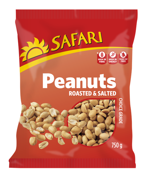 Safari Roasted &amp; Salted Peanuts 750g