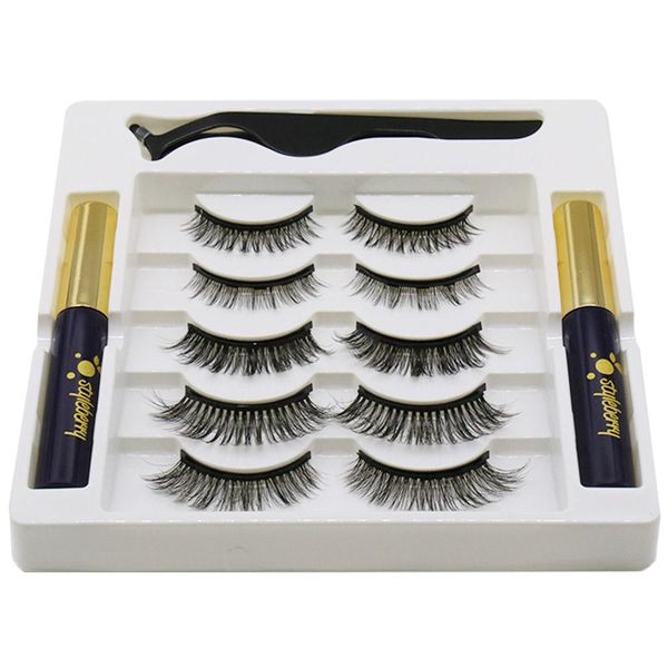 Styleberry 3D Magnetic False Eyelashes Set of 5 With Eyelash Applicator
