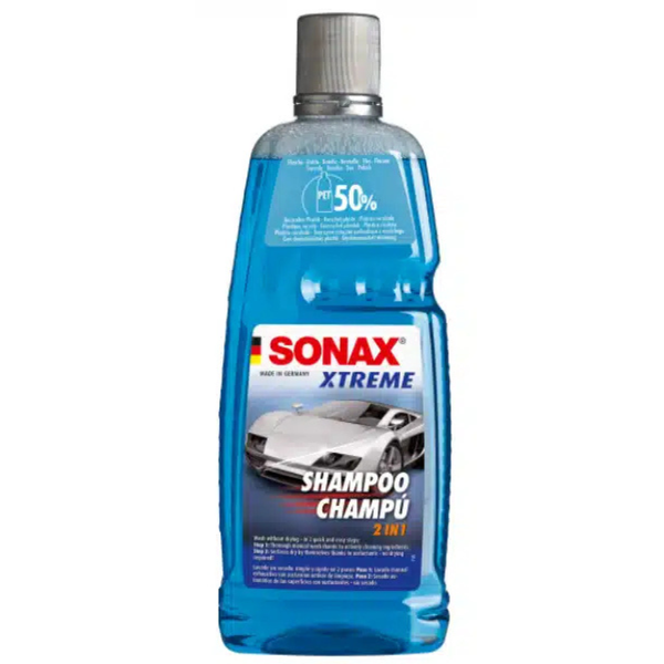 SONAX XTREME 2-in-1 Car Shampoo - Wash &amp; Self-Dry Formula (1L)