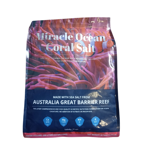 Miracle Ocean Coral Salt 6.7kg | Great Barrier Reef Salt for Reef Aquariums