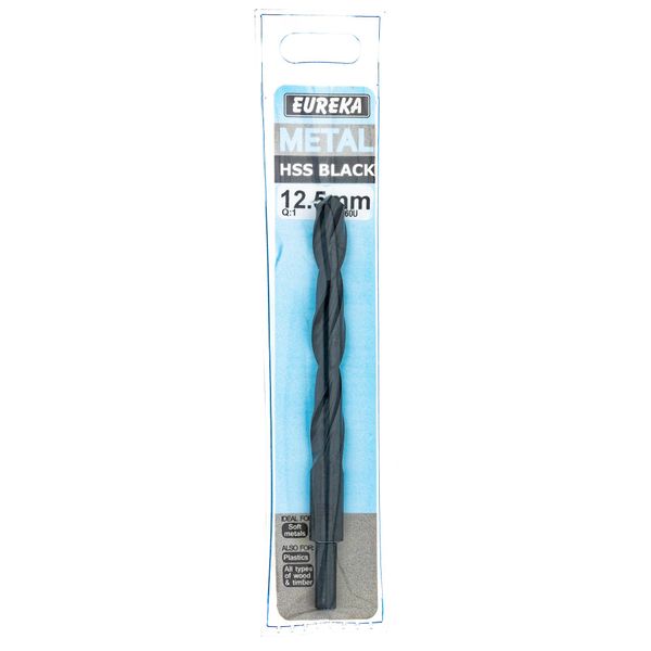 EUREKA DRILL BITS HSS Black 12.5mm Q:1 for Metal 4AQ60U