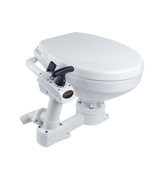 Seaflo Manual Marine Toilet - White (for Boats)