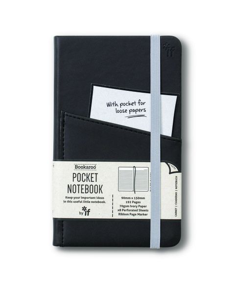 Bookaroo Pocket Notebook Black A6