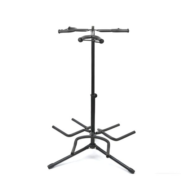 3 Hold Adjustable Guitar Stand with Tripod Base &amp; Rubber Protection - Black