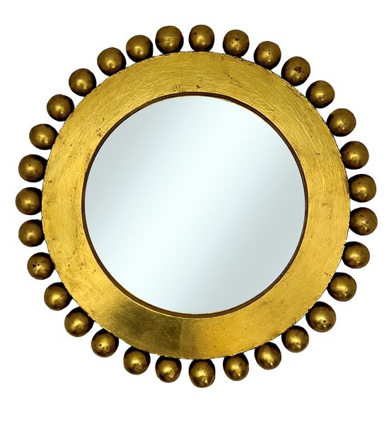 Durban Bowl Round Mirror Antique Gold