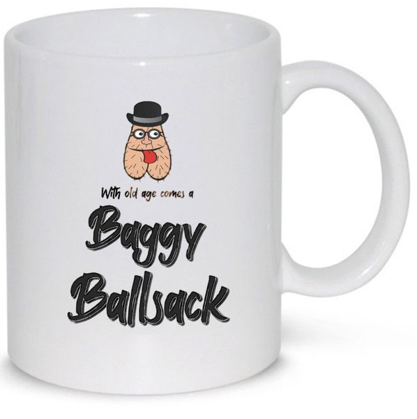 With Old Age Comes A Saggy Ballsack Birthday Gift 11Oz Premium Coffee Mug