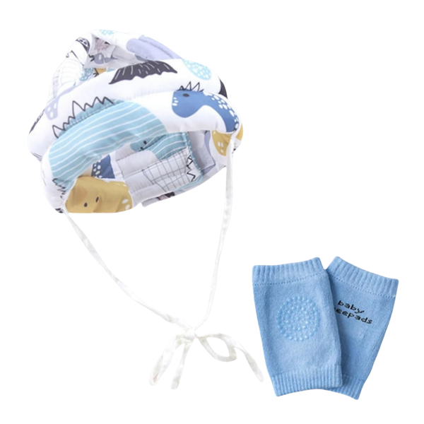 Baby Protective Helmet Set, Breathable &amp; Lightweight, with Knee Pads