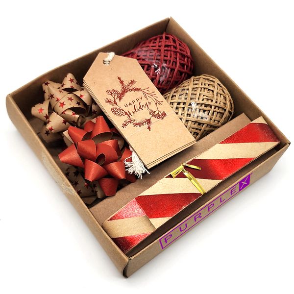 purpleX Christmas Bows-Ribbon and Gift Tag Set
