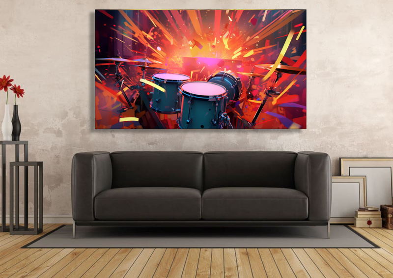 Canvas Wall Art - Drumbeat Explosion Abstract - IM0422