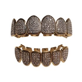 Teeth Grillz Iced Out Gold Plated Grillz Gold Teeth Buy Online In South Africa Takealot Com